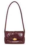 Bottega Veneta Padded Leather Shoulder Bag In Barolo