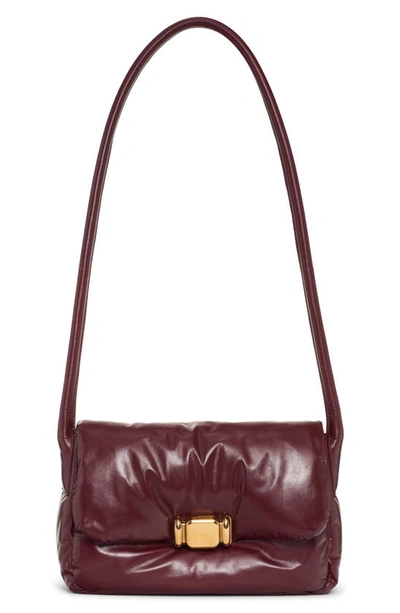 Bottega Veneta Padded Leather Shoulder Bag In Barolo