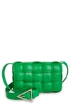 Bottega Veneta Small Padded Cassette Intrecciato Leather Crossbody Bag In Parakeet-silver