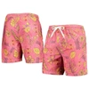 Wes & Willy Men's  Cardinal Distressed Iowa State Cyclones Vintage-like Floral Swim Trunks In Cardinal
