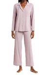 Eberjey Gisele Jersey Knit Pajamas In Amethyst/ Ivory