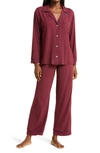 Eberjey Gisele Jersey Knit Pajamas In Mulberry/ Navy