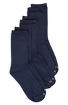 Hue Assorted 3-pack Supersoft Crew Socks In Navy Stripe Pack