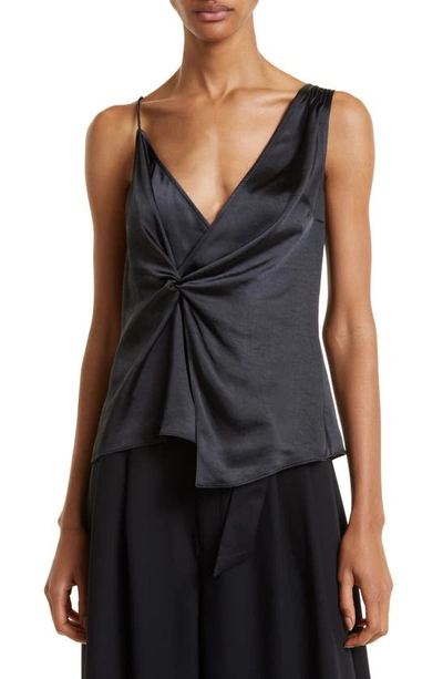 Ted Baker Angelya Asymmetric Twist Front Camisole Top In Black