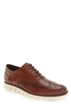 Cole Haan Zerogrand Wingtip Oxford Shoes In British Tan