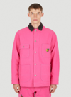 SKY HIGH FARM WORKWEAR SKY HIGH FARM WORKWEAR WORKWEAR CANVAS CHORE JACKET UNISEX PINKUNISEX