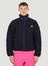 Sky High Farm Workwear Quilted Fleece Zip Jacket In Navy