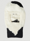 Sky High Farm Workwear Black & White Rib Balaclava In Black