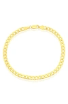 Simona 14k Gold Plated Cuban Link Anklet In Gold