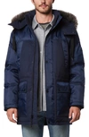 Andrew Marc Tripp Removable Faux Fur Hooded Parka In Ink