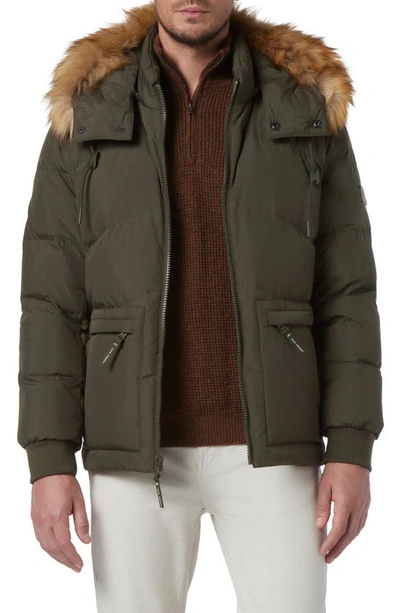 Andrew Marc Gramercy Water Resistant Parka In Forest