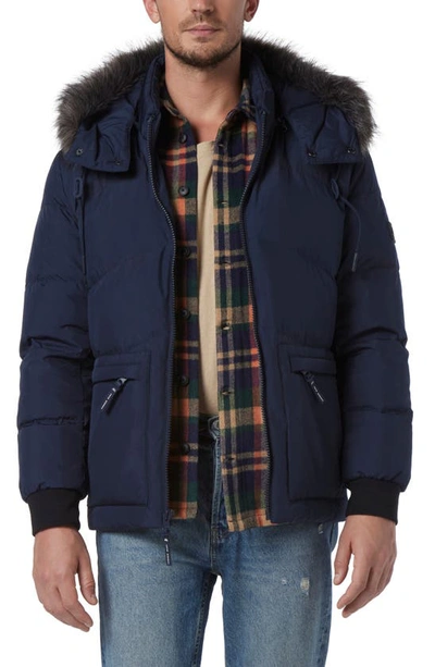 Andrew Marc Gramercy Water Resistant Parka In Ink