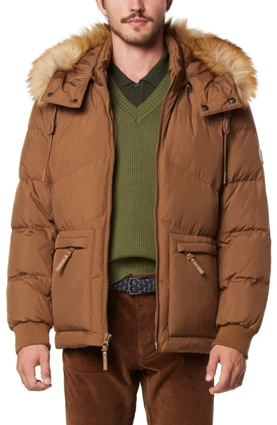 Andrew Marc Gramercy Water Resistant Parka In Sepia