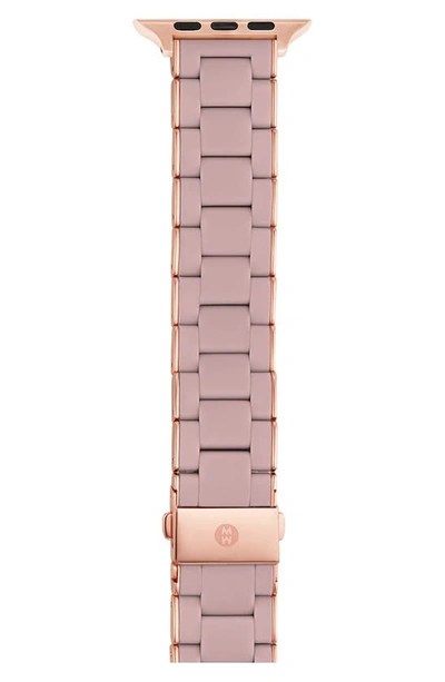 Michele 20mm Silicone Apple Watch® Strap In Rose