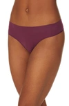 Dkny Litewear Seamless Thong In Grape Wine