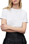 Allsaints Grace Logo-embroidered Cotton-jersey T-shirt In White