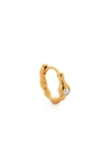 Monica Vinader Single Siren Diamond Huggie Hoop Earring In Gold