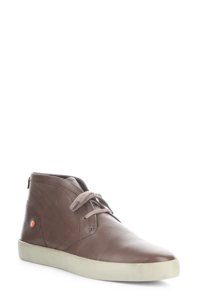 Softinos By Fly London Rusk Sneaker In Dark Brown Washed Leather