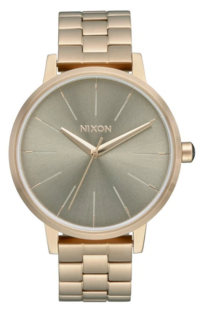 Nixon The Kensington Bracelet Watch, 37mm In Light Gold / Vintage White