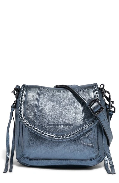 Aimee Kestenberg Mini All For Love Convertible Leather Crossbody Bag In Powder Blue Metallic
