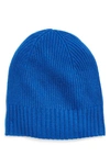 Nordstrom Recycled Cashmere Blend Beanie In Blue Surf