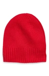 Nordstrom Recycled Cashmere Blend Beanie In Red Lychee