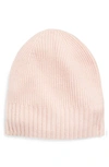 Nordstrom Recycled Cashmere Blend Beanie In Pink Chintz