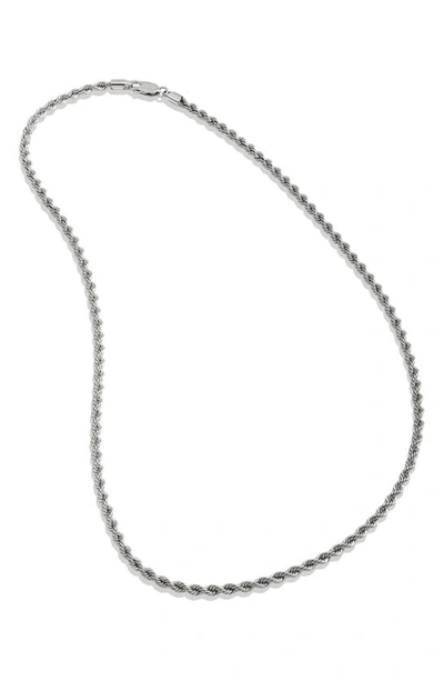 Savvy Cie Jewels Sterling Silver Rope Chain Necklace