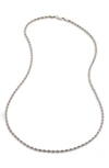 SAVVY CIE JEWELS STERLING SILVER ROPE CHAIN NECKLACE