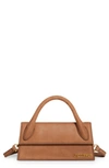 Jacquemus Le Chiquito Long Leather Top Handle Bag In Brown