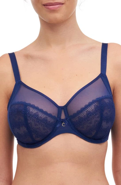 Chantelle Lingerie Revele Moi Perfect Fit Underwire Bra In Blue Danube-50