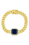 CZ BY KENNETH JAY LANE CUBIC ZIRCONIA CURB CHAIN BRACELET