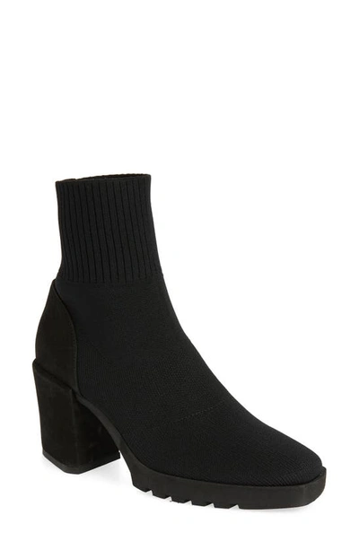 Eileen Fisher Spell Stretch Knit Bootie In Black