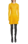 Givenchy Yellow Stretch Viscose Blend Mini Dress In Golden Yellow
