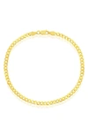 SIMONA 14K GOLD PLATED CURB CHAIN ANKLET