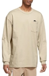 Nike Long Sleeve Pocket T-shirt In Brown