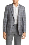 PETER MILLAR TAILORED FIT PLAID WOOL SPORT COAT