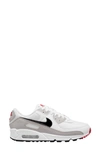 Nike Air Max 90 Sneaker In White/ Black/ Iron/ Red