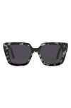 Dior Beveled Square Acetate Sunglasses In Havana