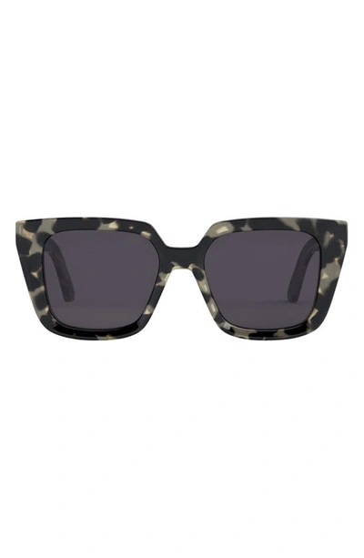 Dior Beveled Square Acetate Sunglasses In Havana