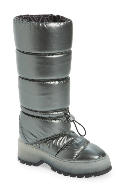 Aquatalia Arlo Metallic Tall Boot In Gunmetal