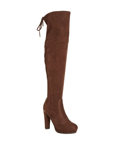 Guess Factory Ladawn Over-the-knee Boots In Brown