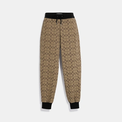Coach Outlet Signature Joggers In Brown