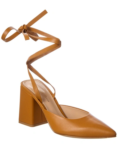 Gianvito Rossi 85 Leather Pump In Brown