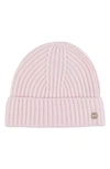 Bruno Magli Fashioned Rib Cashmere Hat In Pink