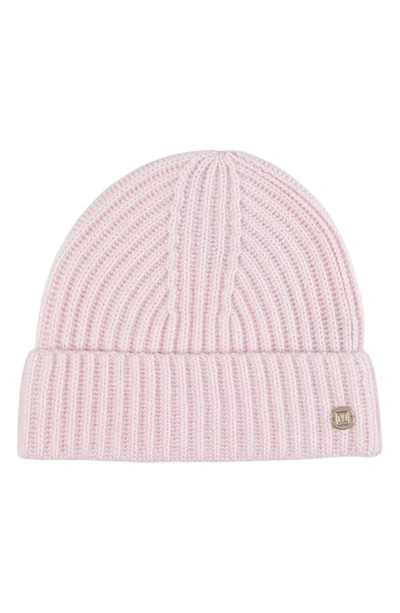 Bruno Magli Fashioned Rib Cashmere Hat In Pink