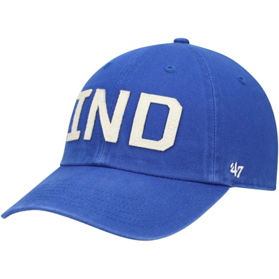 47 ' Royal Indianapolis Colts Finley Clean Up Adjustable Hat