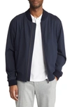 Hugo Boss Performance Jersey Slim Fit Bomber Jacket In Dark Blue