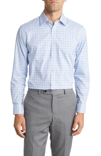 Daniel Hechter Trim Fit Plaid Dress Shirt In Navy