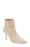 L Agence Aimee Stiletto Bootie In Natural Tweed